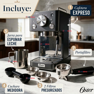 Cafetera Espresso Oster® Perfect Brew Compacta 15 Bares BVSTEM7201-052
