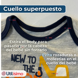 Pack 4 Bodys Niño Manga Corta Tedmimak 100% Algodón Baby Builders in Action