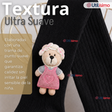 Panty 3D Osito Negro Tejida Niña Ballerina 78% Algodón Premium