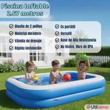Piscina Inflable Rectangular 2.62mx1.75mx51cm Color Azul