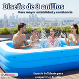 Piscina Inflable Rectangular 210x140x60 CM Color Azul