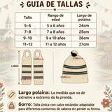 Pack 3 Set Chilote De Gorro Polainas Tipico Niño Fiestas Patrias