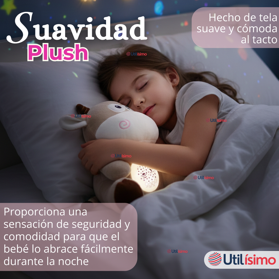Peluche Vaca Espantacuco Con Luz Y Sonido Para Bebé Niño Niña
