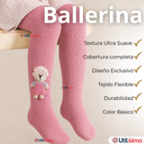 Panty 3D Osito Rosado Tejida Niña Ballerina 78% Algodón Premium
