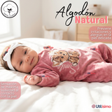 Enterito Tela Plush Rosado Bebé Niña