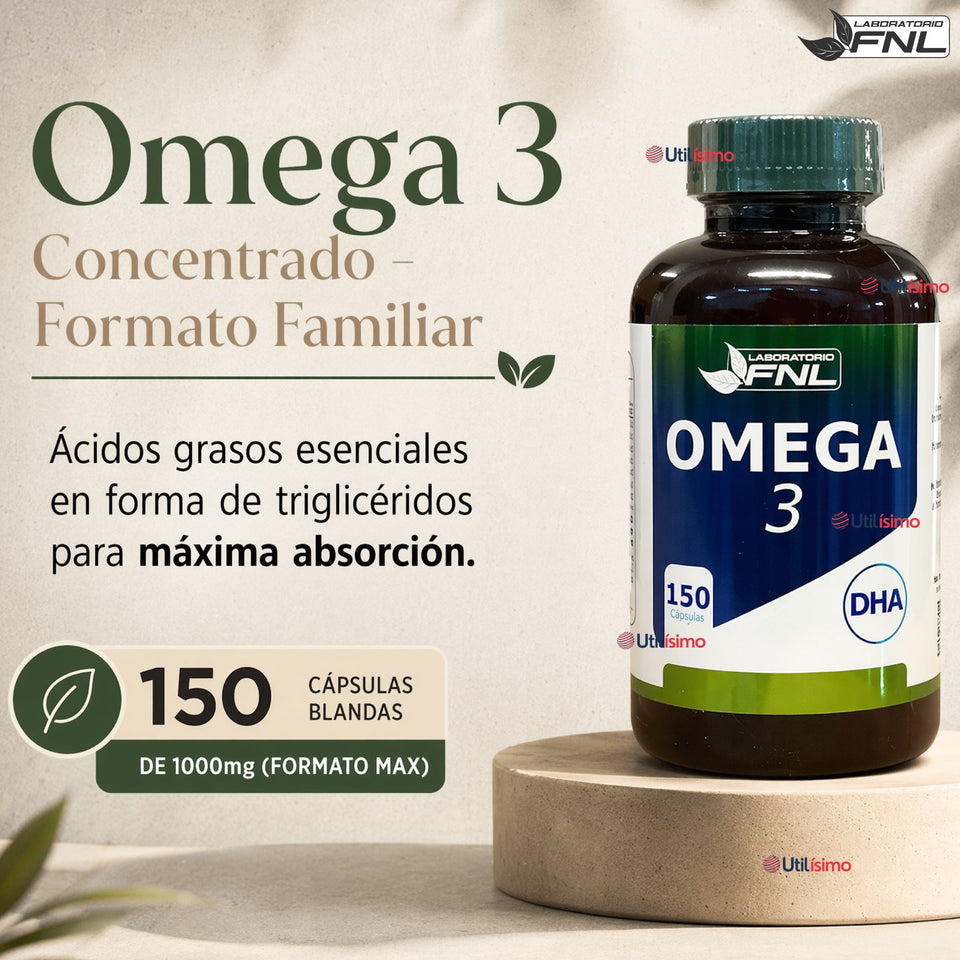 Omega 3 Big Size 150 Caps 1000mg Aceite Pescado