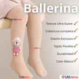 Panty 3D Osito Beige Tejida Niña Ballerina 78% Algodón Premium
