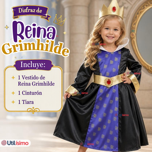 Disfraz Reina Grimhilde Malvada Blancanieves Cosplay Niña