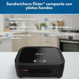 Sandwichera Oster® compacta con platos hondos CKSTSM400