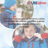 Guantes 16cm Lana Acrílica Niña Estampado Gato Colores Surtidos