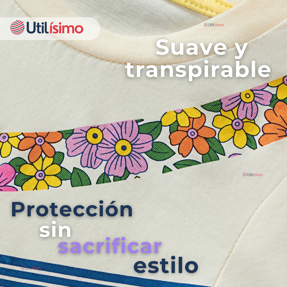Polera Manga Larga Niña 100% Algodón Guitarra Blanco Camiseta