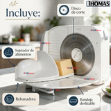 Cortadora Fiambre Rebanadora Compacta 3 Velocidades 1 A 15mm Thomas