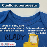 Pack 4 Bodys Niño Manga Corta Tedmimak 100% Algodón Ready Fun