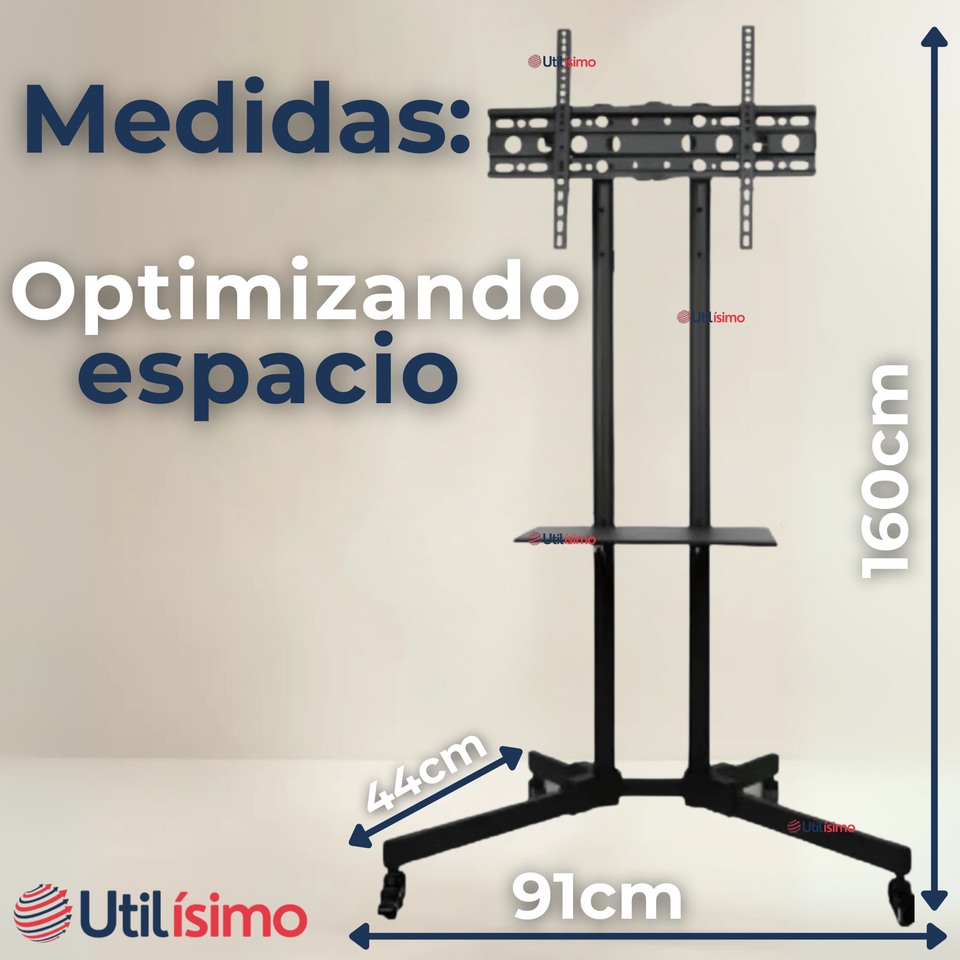Soporte TV Grande Móvil Con Ruedas 32 a 75 Pulgadas 32 40 43 50 55 60 65 75
