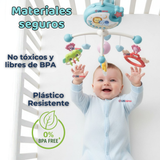 Móvil Giratorio Musical Proyector De Luces Más Control Para Cuna Bebé