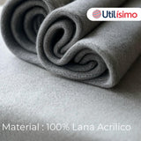 Guantes 16CM Lana Acrílica Dedos Medio Niña Liso Colores Surtidos