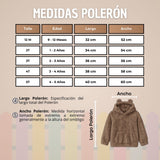 Buzo Polerón Conjunto Polar Niño Unicolor Café Oscuro