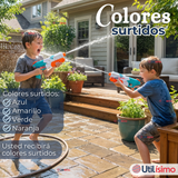 Pack 2 Pistolas Lanza Agua 34cm 600ml Juguete Colores Surtidos Niño