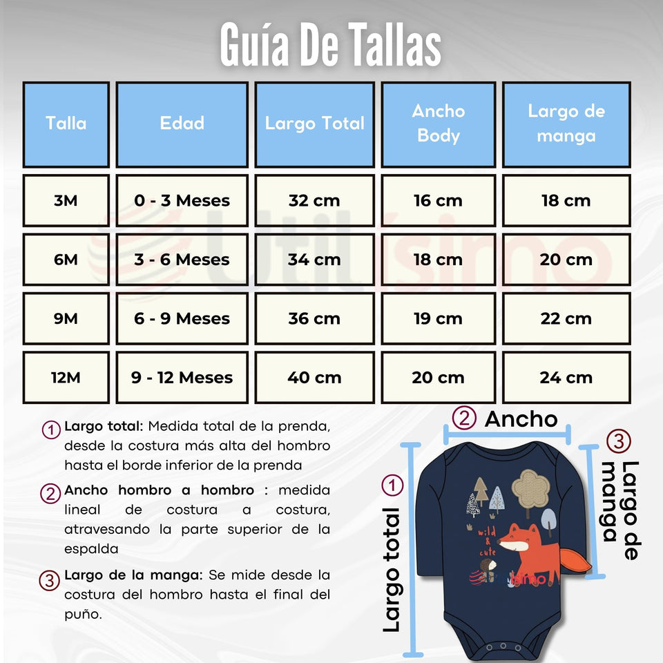 Pack 5 Bodys Manga Larga 100% Algodón Bebé Niño Tedmimak Sweet Nature