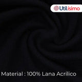 Guantes 16CM Lana Acrílica Dedos Medio Liso Niño Colores Surtidos