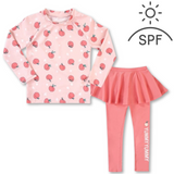 Traje de Baño Manga Larga SPF UV50+ Falda Pantalón Melocotón