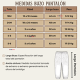 Conjunto 2 Piezas Buzo Polerón Pantalón Bebe Niña Poliéster Beige