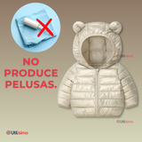 Parka Con Capucha Mangas Larga Niña Beige