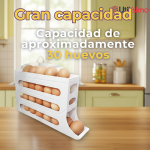 Organizador Dispensador De Huevos Para 30 Huevos Huevera 4 Niveles