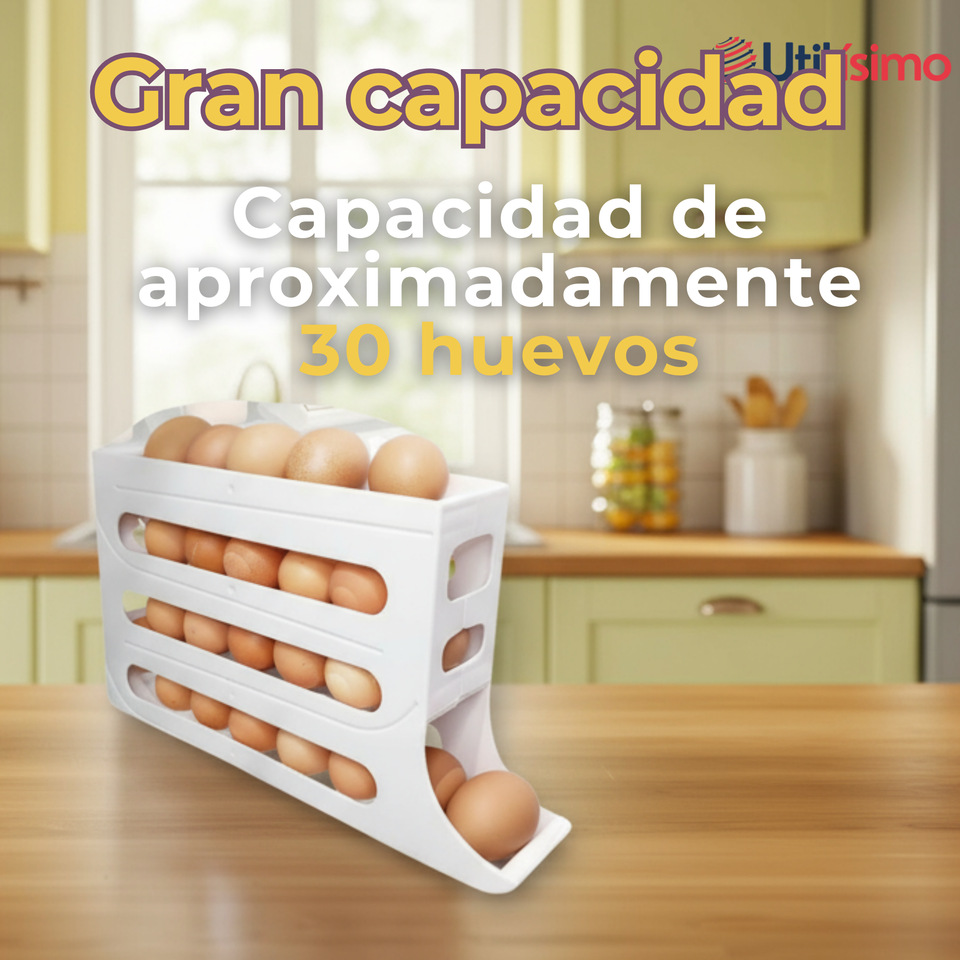 Organizador Dispensador De Huevos Para 30 Huevos Huevera 4 Niveles
