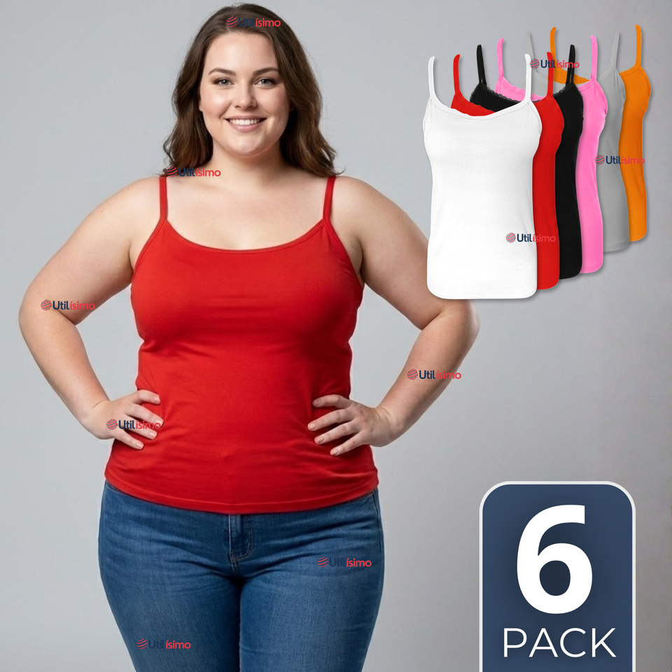 Pack 6 Camisetas Poleras Pabilo Básica Lisa Transpirable Mujer Colores Surtidos