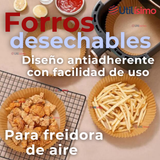 Kit De 100 Unidades Forros Desechables Antiadherentes Papel Para Freidora De Aire