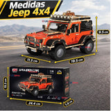 Puzzle 3D Jeep 4x4 Rojo de Madera 132 Piezas Juguete Armable