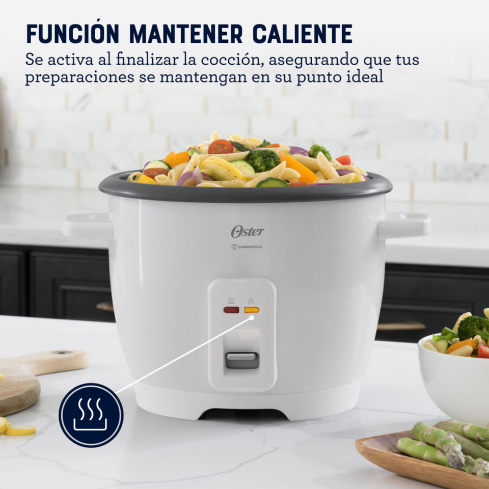 Arrocera Oster de 7 Tazas, con DiamondForce, CKSTRCB7DFWHT