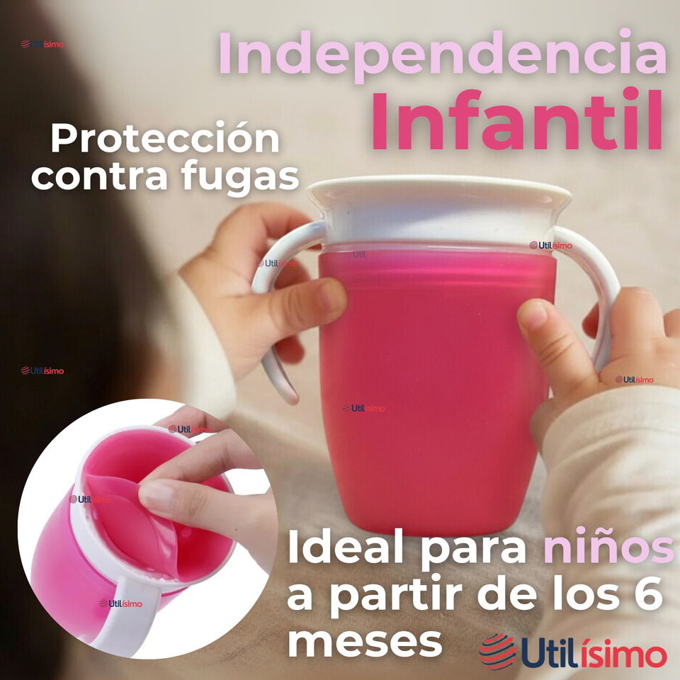 Vaso Taza 360° Antiderrame Para Bebés Y Niñas 250ml