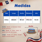 Sombrero Gorro Caporal Mujer Fiestas Patrias Azul Baile Típico