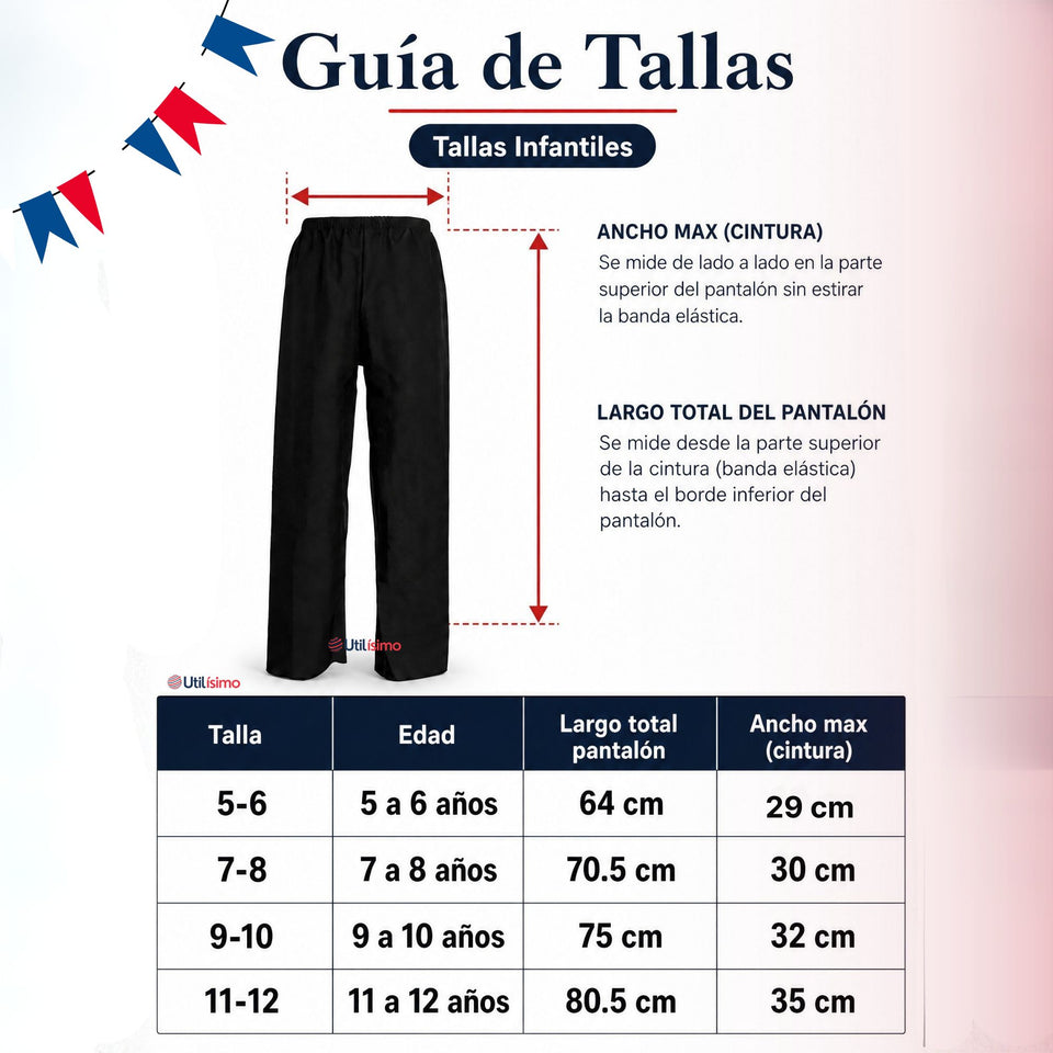 Pantalón Huaso Negro Niño Vestuario Típico Fiestas Patrias