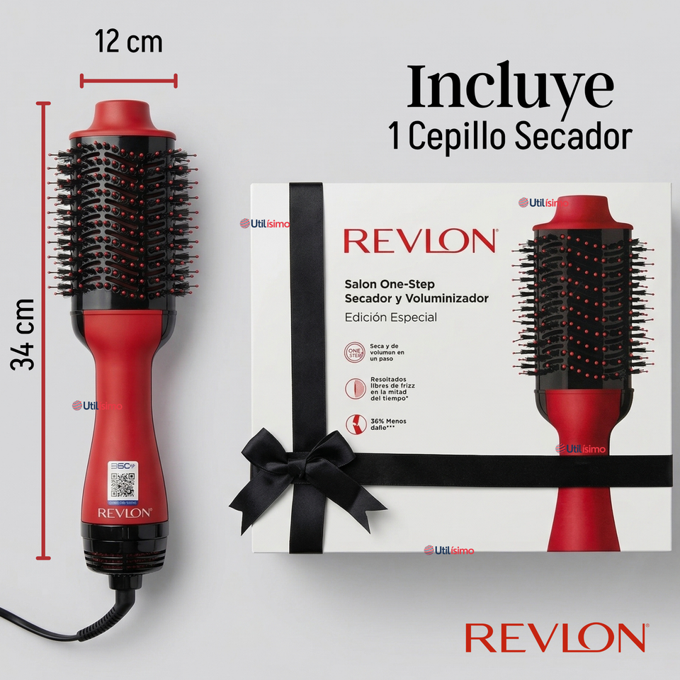 Cepillo Secador Alisador One Step Revlon 800W Edición Especial