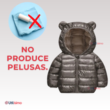 Parka Con Capucha Mangas Larga Niño Black Metallic