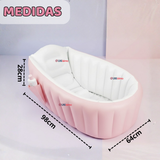 Bañera Inflable Plegable Portátil Para Bebés Con Bomba Aire Niña Rosado