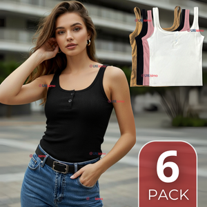 Pack 6 Camisetas Poleras 100% Algodón Básicas Lisa Mujer Colores Surtidos