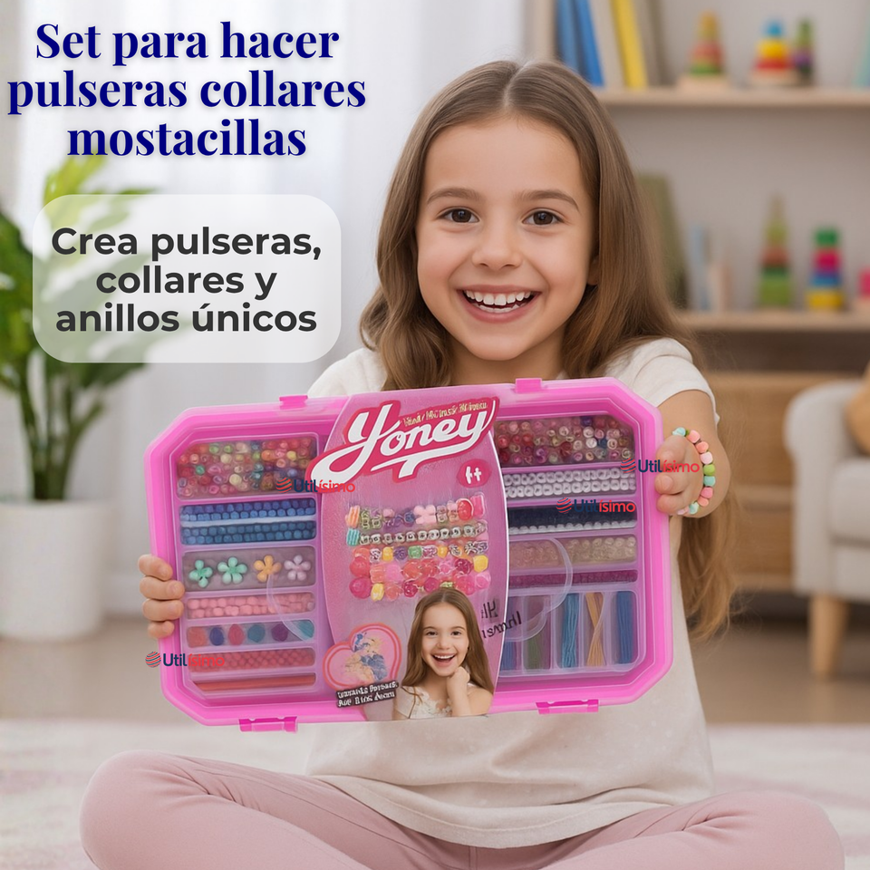 Set De Mostacillas Juguete Para Armar Crear Pulseras Y Collares