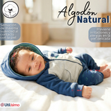 Conjunto 2 Piezas Buzo Pantalón Y Polerón De Algodón Azul Tortuga Bebé Niño