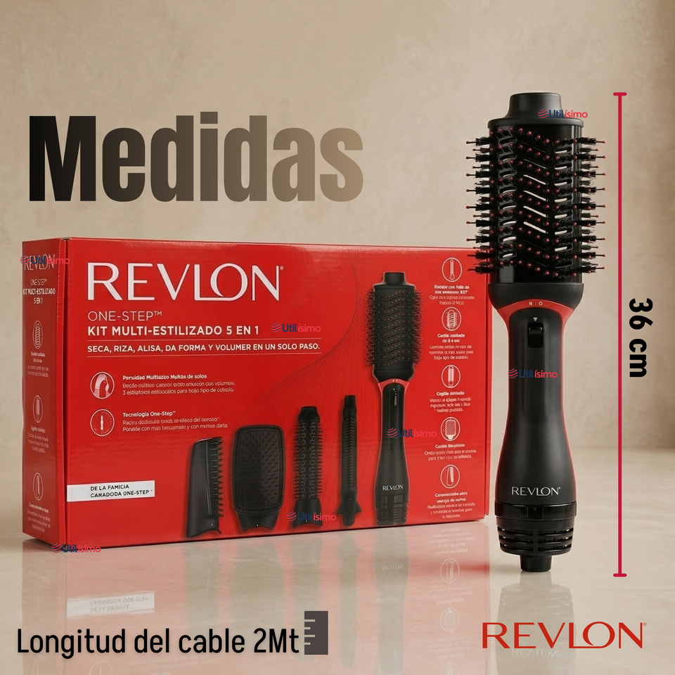 One Step Cepillo Secador Alisador 5 En 1  Revlon 1200W Multistyler