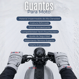 Guantes Para Moto Impermeables Gris Touchscreen Antideslizantes Térmicos