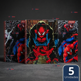 Pack 5 Cuadernos Universitarios SpiderMan 100 Hojas Proarte Diseño Surtido
