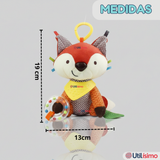 Juguete Peluche Animales Sensorial Con Mordedor Y Sonajero Diseño Zorrito Niña y Niño