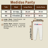 Conjunto Set 5 Piezas Body Camiseta Panty Gorro Manoplas Algodón Blanco Bebé Unisex