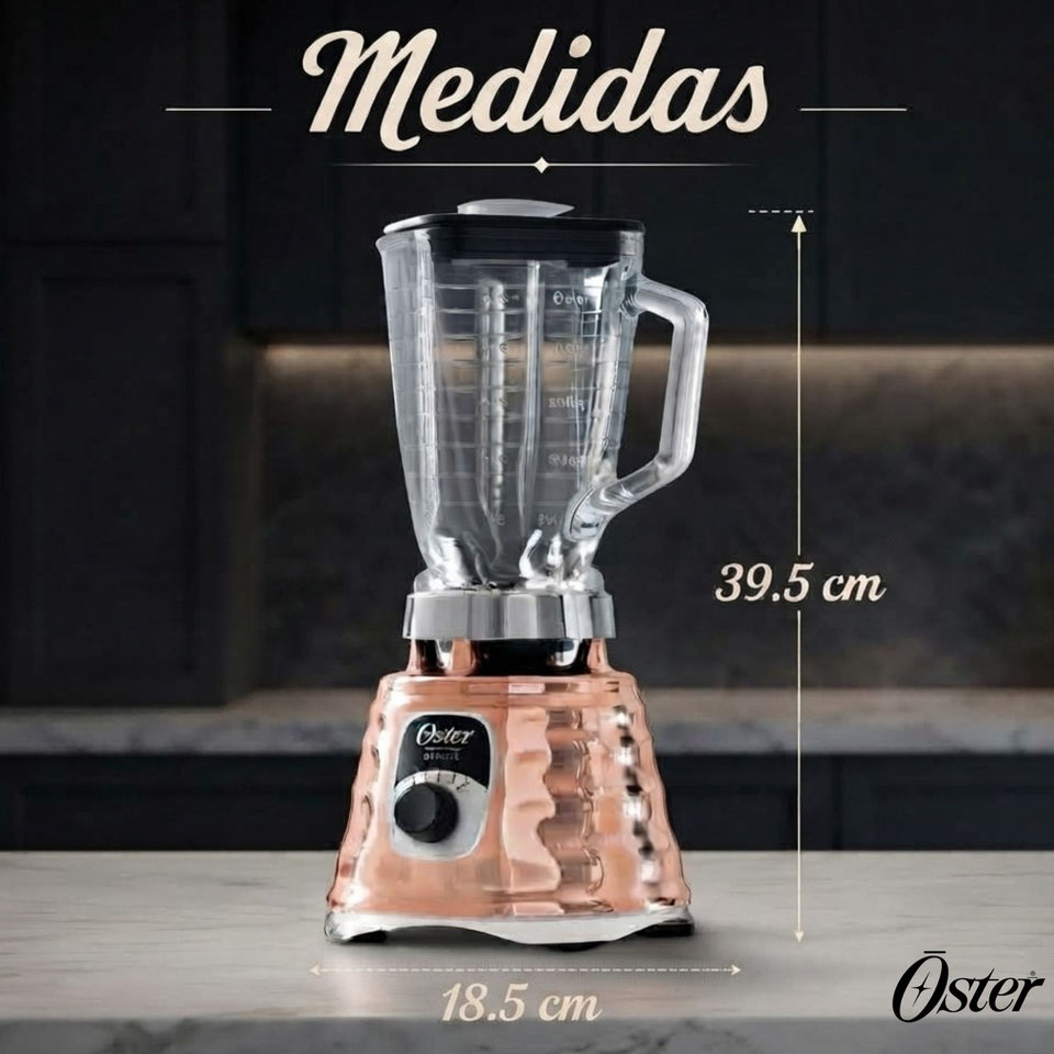 Licuadora clásica Oster® cobre con perilla ergonómica de 3 velocidades BLST4128