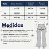 Calza Polar Con Chiporro Palazzo Mujer Elasticada Térmica Azul jeans
