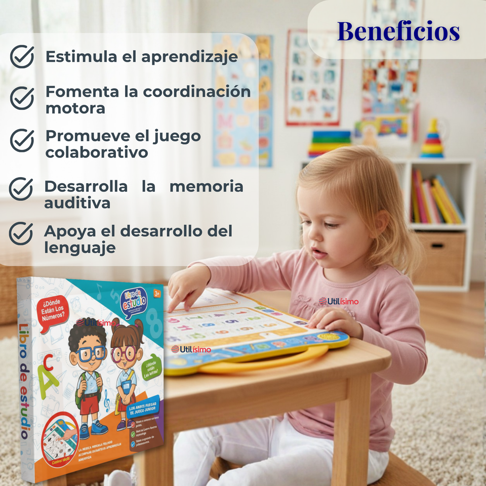 Libro Didáctico Interactivo Aprendizaje Bilingüe Juguete Para Niños